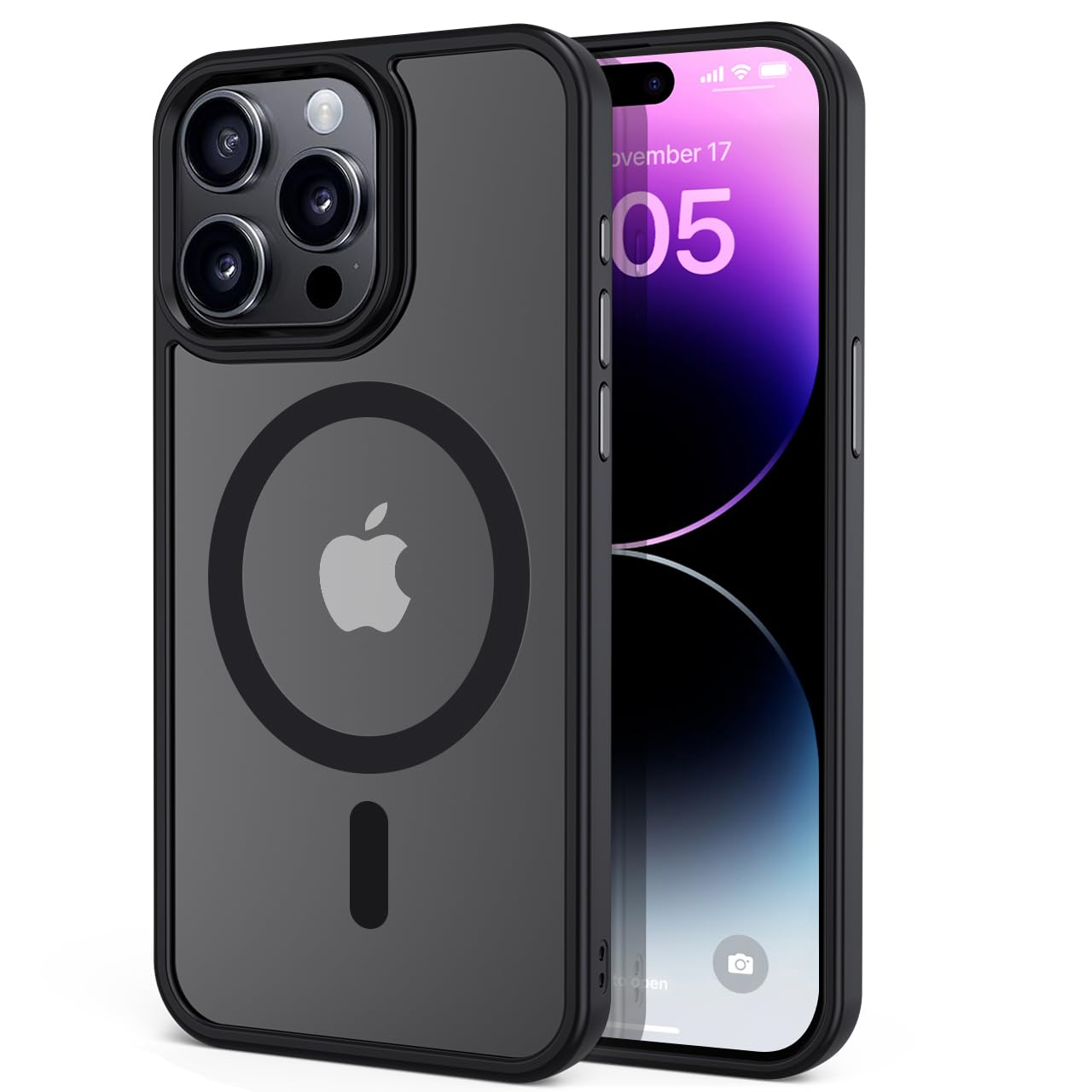 iPhone 16 Pro Case Black Compatible with MagSafe