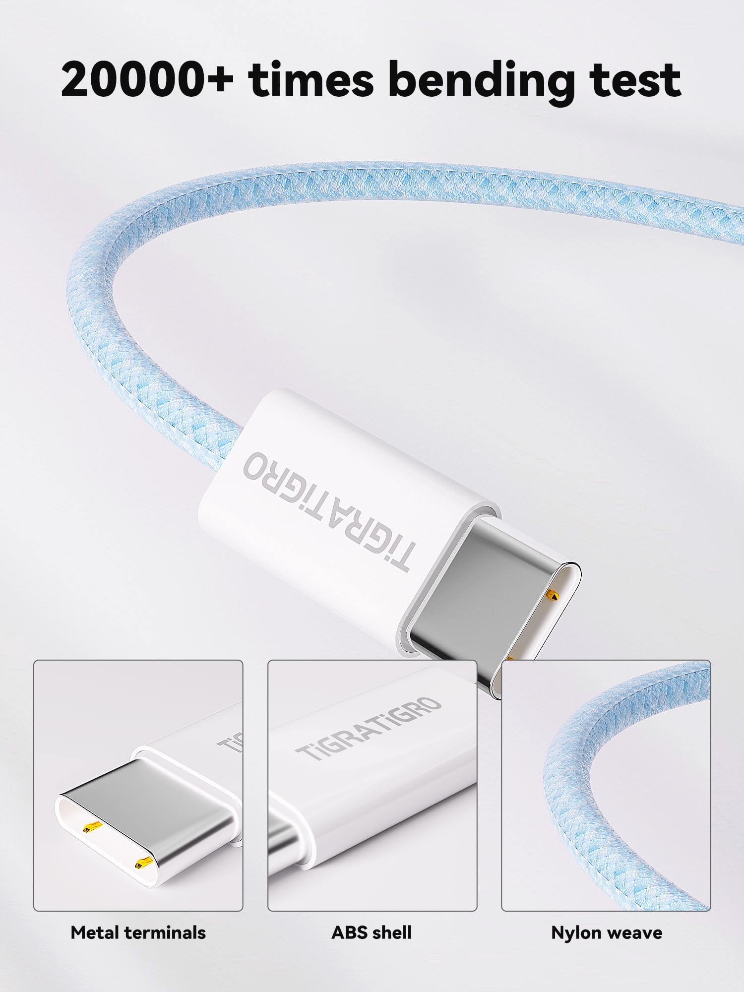 Blue Type-c to Type-c (C TO C Woven Cable)