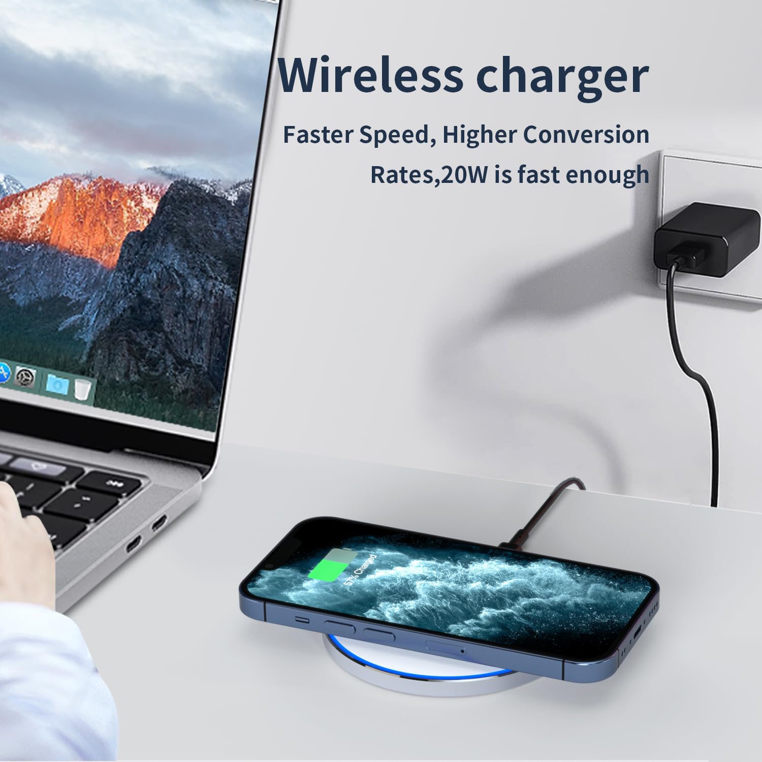 D16 Portable 20W Fast Wireless Charger