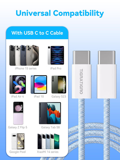 Blue Type-c to Type-c (C TO C Woven Cable)