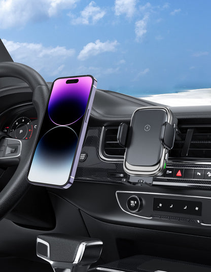 W35 Car Wireless Charger 15W Auto-Locking Air Vent Car Phone Holder